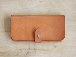 入手困難✨ オルガン ギボシ留め 折財布 レザー/本革 ロゴ ブラウン ギボシ留め二つ折り財布(GS-71) | Organ＜オルガン＞