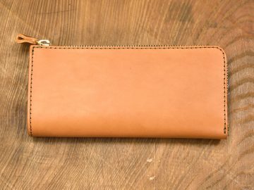ダコタレザーを使用したL字ダブルファスナー長財布 | Organ 